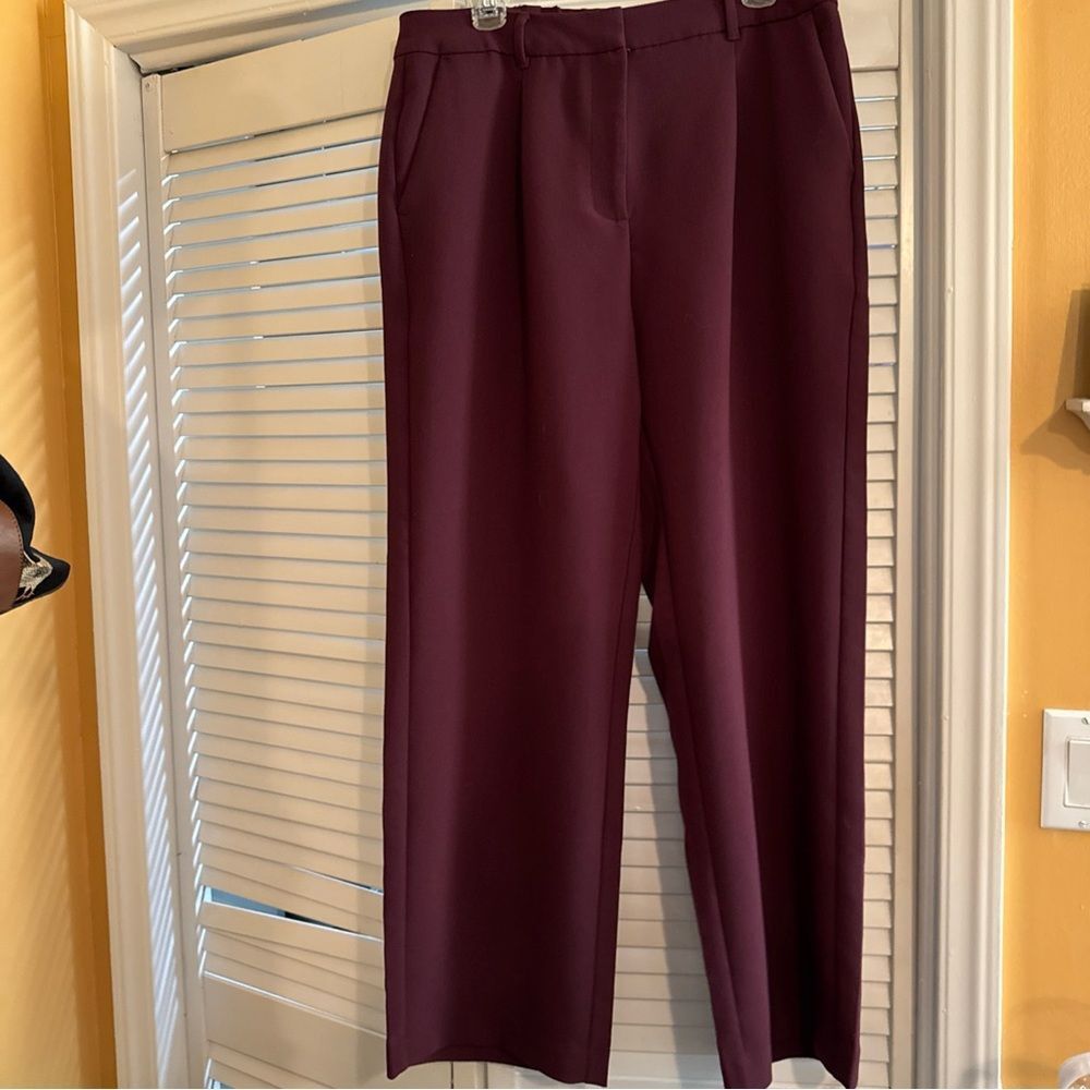 Old Navy Women's Dark Red Straight Leg Pants